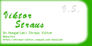 viktor straus business card